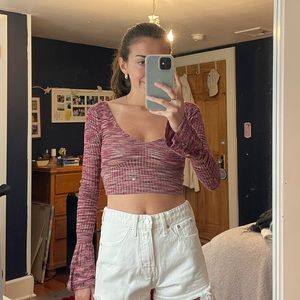 Belle sleeve top pink